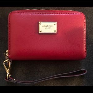 Michael Kors Red Wristlet
